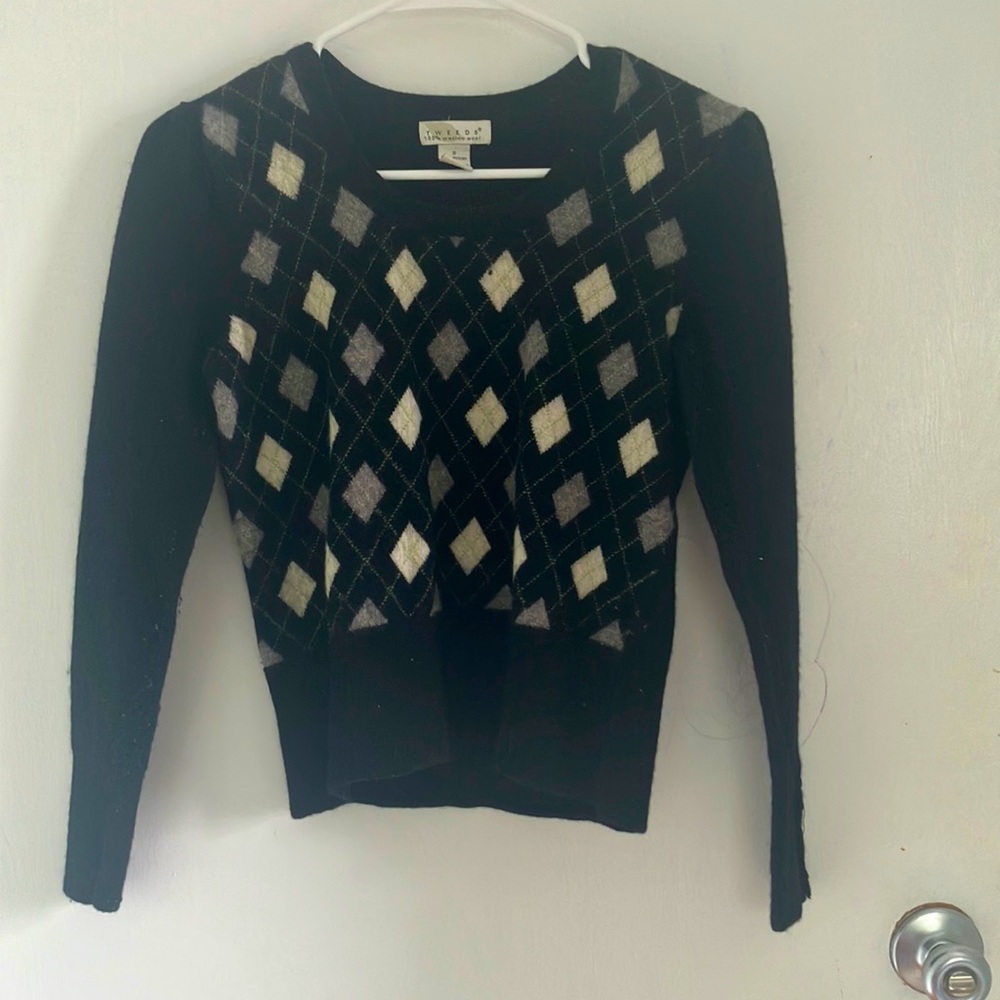 Tweed’s 100% merino wool, small, sweater